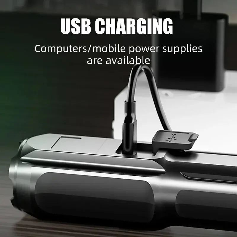 USB Rechargeable Tactical Flashlight – High Power LED Torch