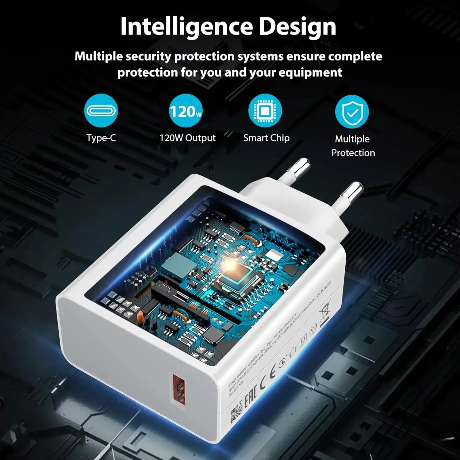 120W Super Fast USB-C Charger with Cable