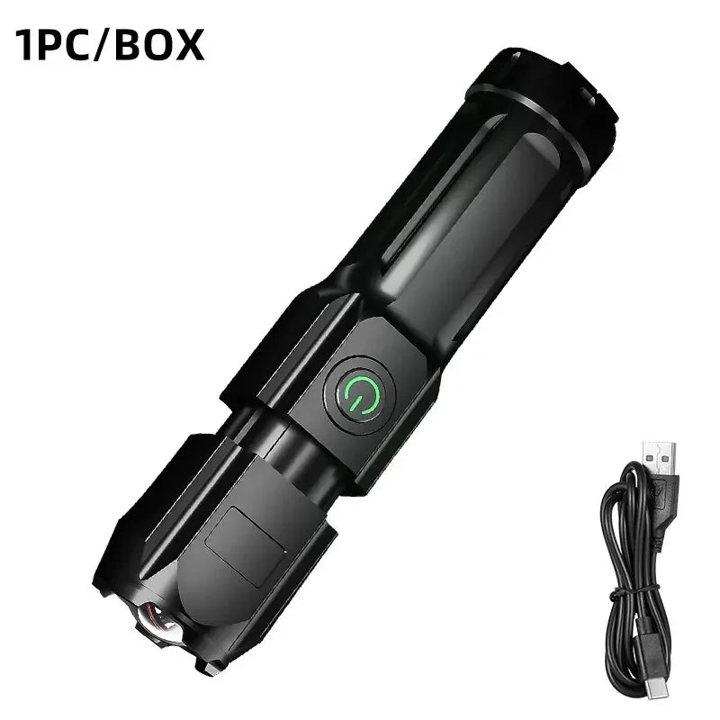 USB Rechargeable Tactical Flashlight – High Power LED Torch