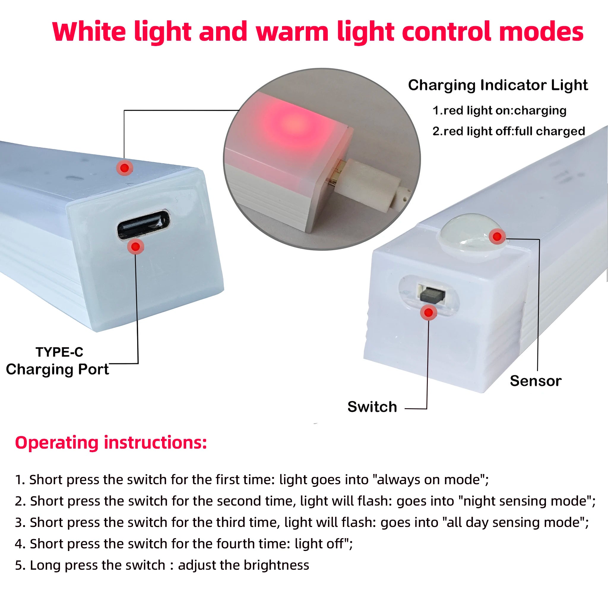 Smart Motion LED Cabinet Light – USB Rechargeable Multy Functional