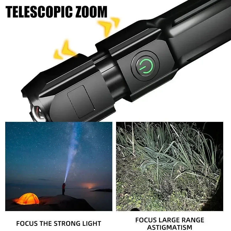 USB Rechargeable Tactical Flashlight – High Power LED Torch